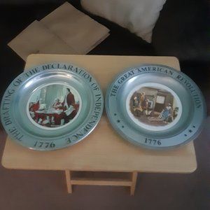 Vintage Pewter Plates